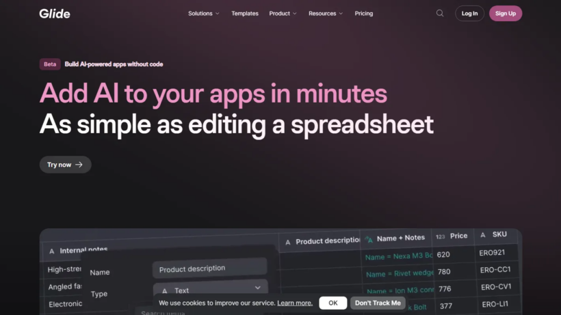 Glide Apps:无需编程的无代码开发平台,轻松搭应用、提效率、降企业软件成本-第1张图片 Glide Apps:无需编程的无代码开发平台,轻松搭应用、提效率、降企业软件成本-第1张图片