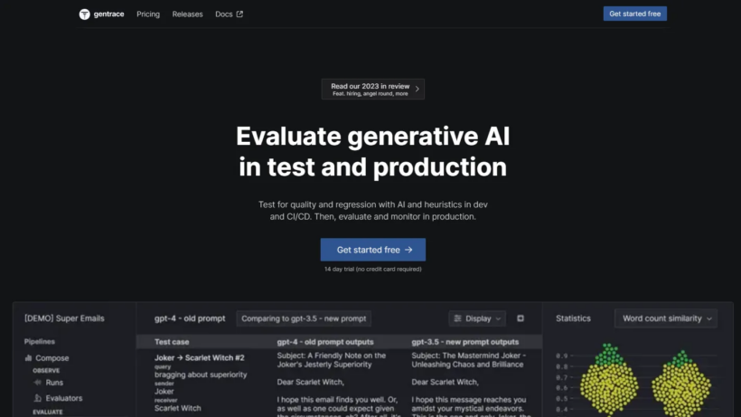 Gentrace是什么？一键测评监控AI模型，轻松搞定AI开发运维难题-第1张图片