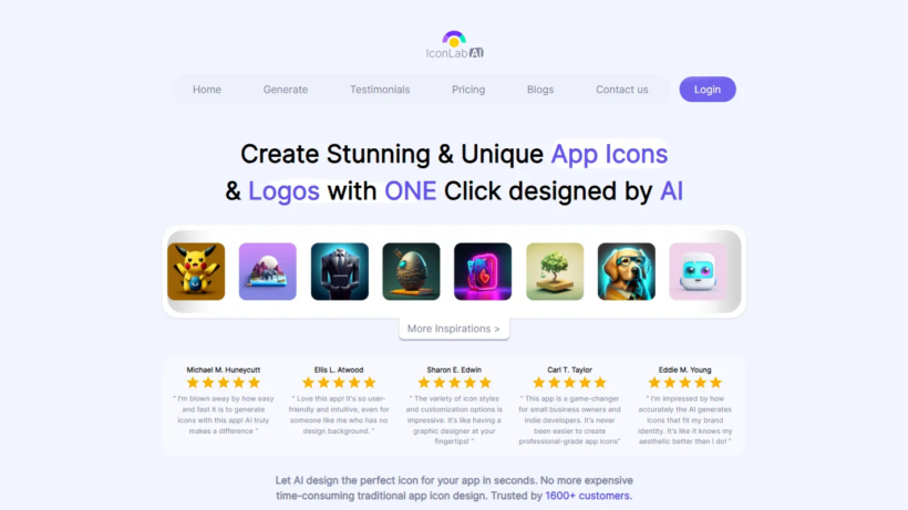 IconLab AI：一款可以秒速智能生成高清图标logo、支持自定义配色可商用的轻量化设计工具