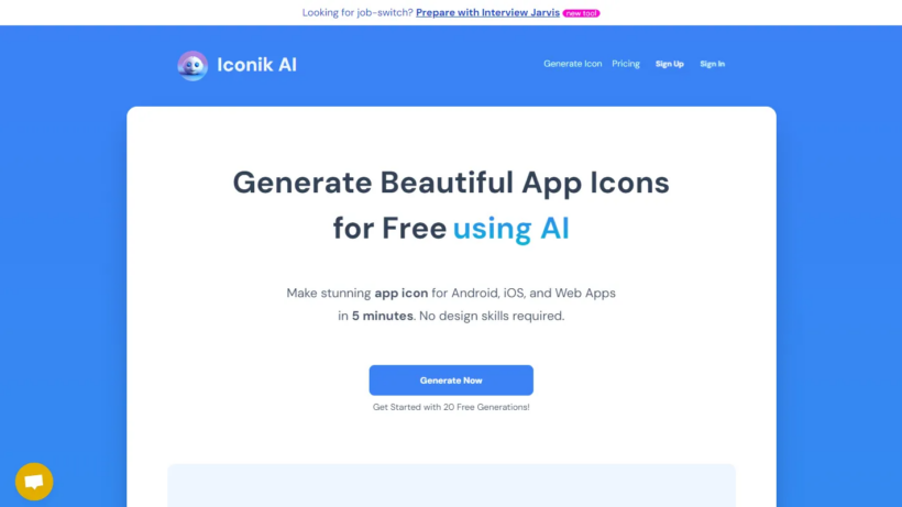 Iconik AI：一款能免费智能生成多平台应用图标、支持自定义设计，适配各类品牌制作的AI工具