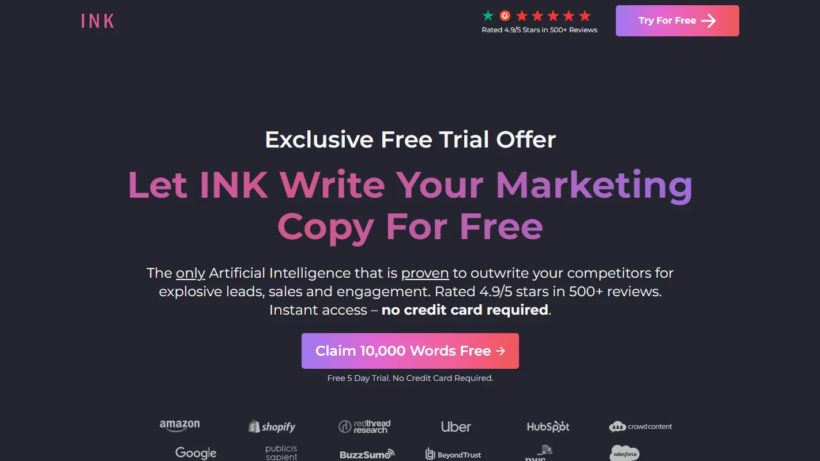 INK AI：一站式AI内容营销平台，集成SEO优化查重防护与竞品智能创作功能-第1张图片