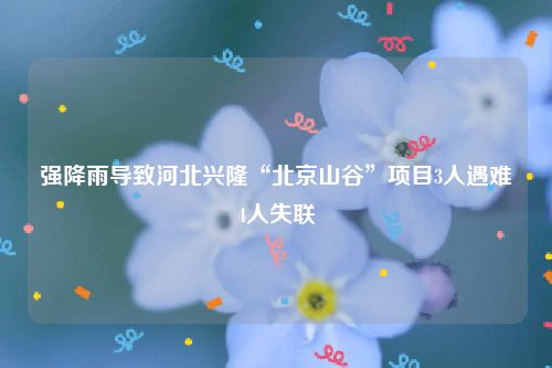 强降雨导致河北兴隆“北京山谷”项目3人遇难4人失联