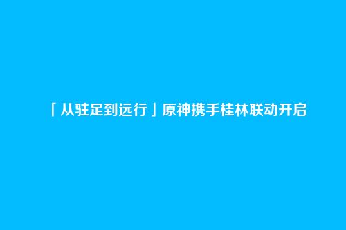 「从驻足到远行」原神携手桂林联动开启