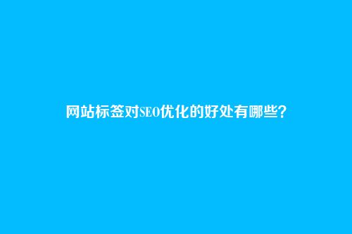 网站标签对SEO优化的好处有哪些？