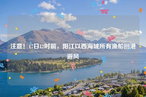 注意！17日12时前，阳江以西海域所有渔船回港避风